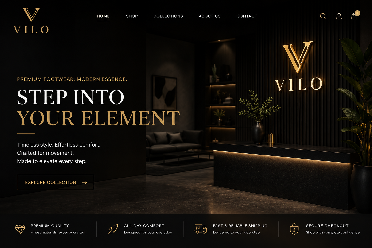 VILO Storefront — Luxury Brand