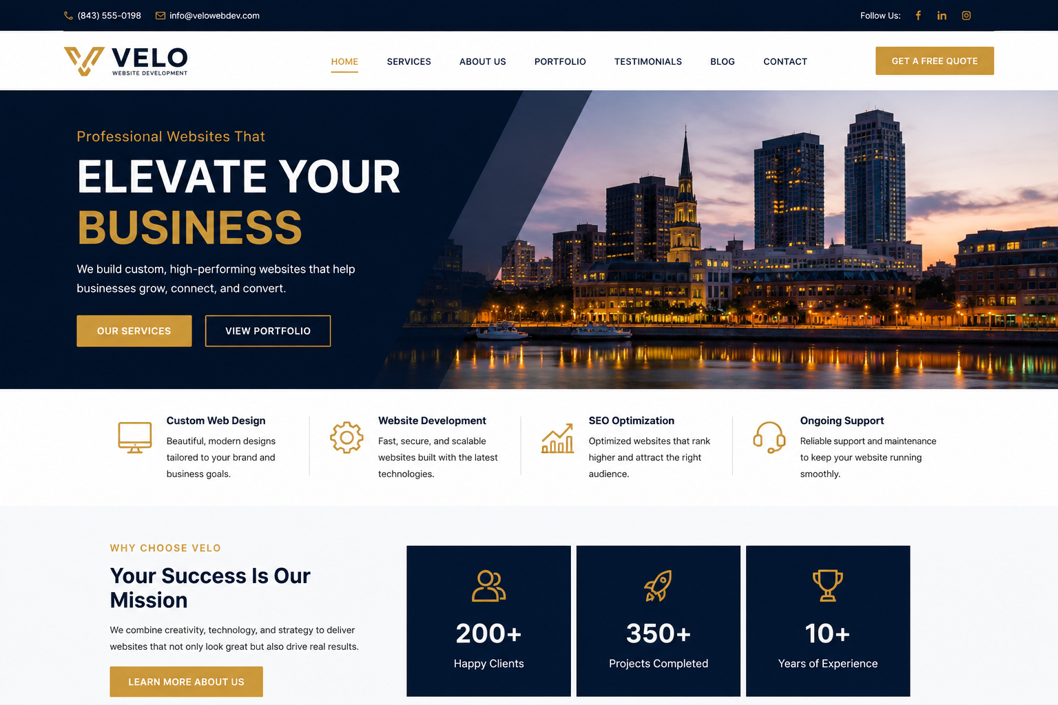 Velo Business Web — Business Website